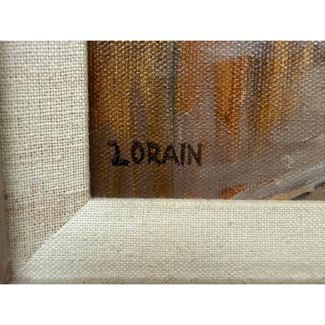 Lorain San Francisco Flower Market Oil Painting, Signed For Sale - Image 9 of 12