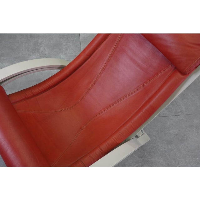 Leathered Sgarsul Rocking Chair by Gae Aulenti for Poltronova, 1962 For Sale - Image 11 of 15