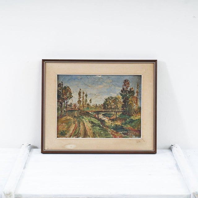 Landscape, 1950s-1960s, Oil Painting For Sale - Image 6 of 6