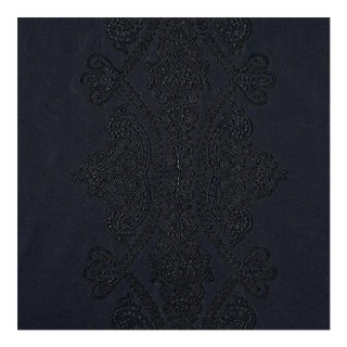 Schumacher Castille Fabric in Jet For Sale