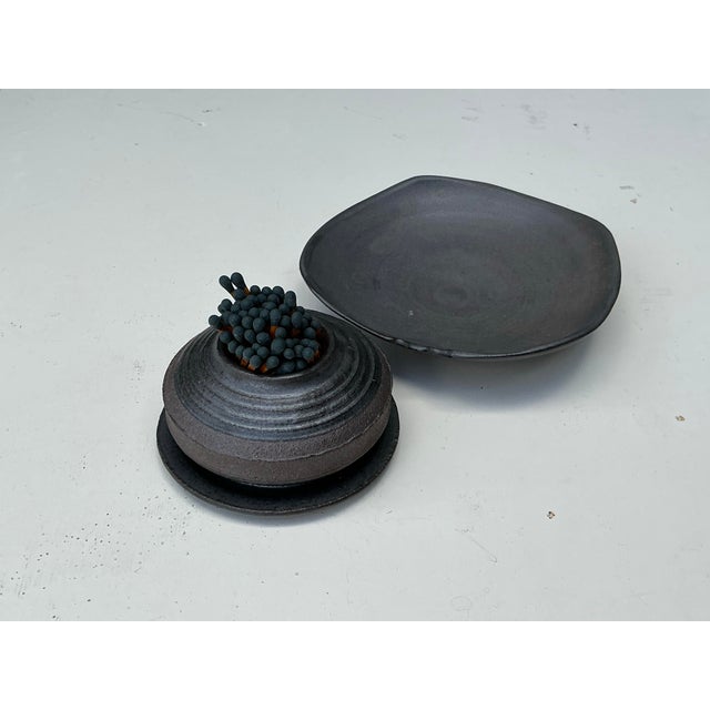 Vintage Original Studio Pottery Match Strike Set For Sale - Image 12 of 12