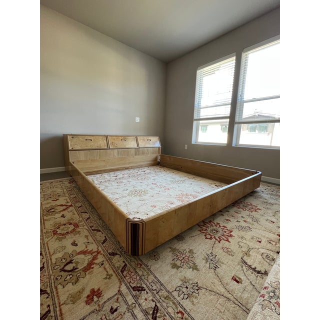 Henredon Vintage Henredon Scene Two King Size Storage Headboard and Bed Frame For Sale - Image 4 of 13