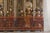 Brown Late Qing Lacquered Six-Panel Screen with Gilded Figures and Scenic Motifs For Sale - Image 8 of 12