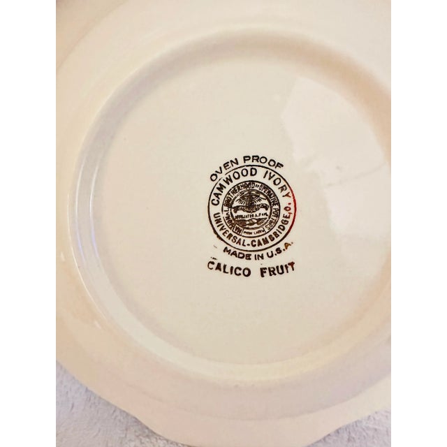 1940's Universal Cambridge Potteries Calico Fruit Covered Serving Bowl