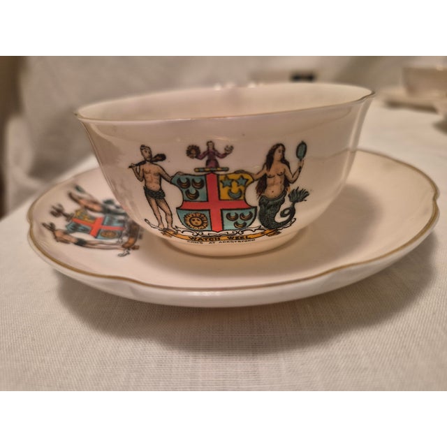 Late 19th Century Antique Porcelain W. H. Goss Crested Demitasse China For Sale - Image 5 of 12