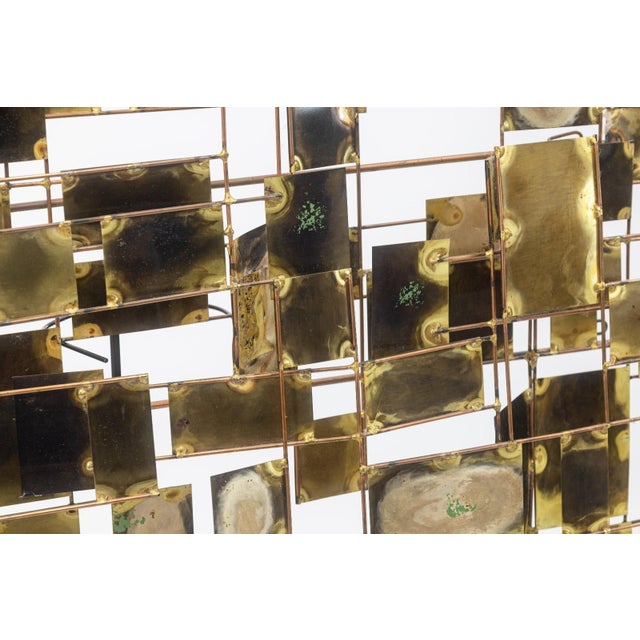 Vintage Curtis Jere Signed 1972 Labyrinth Brutalist MCM Brass Wall Sculpture For Sale In Detroit - Image 6 of 7