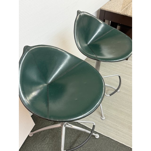 Italian Studio Archirivolto for Fasem Fiorile Bar Stools, Pair For Sale - Image 3 of 12