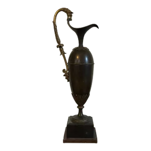 French Empire Ormolu and Patinated Bronze Ewer Vase or Urn Attributed to Claude Galle 1810