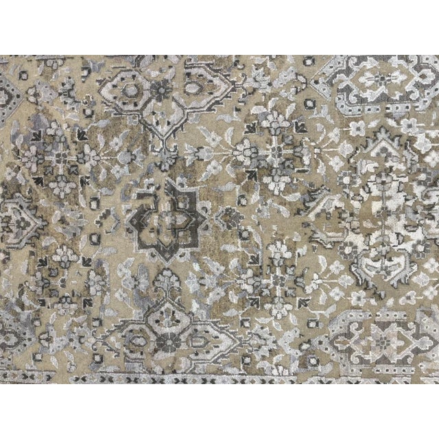 Silk and wool pile genuine hand made Agra -