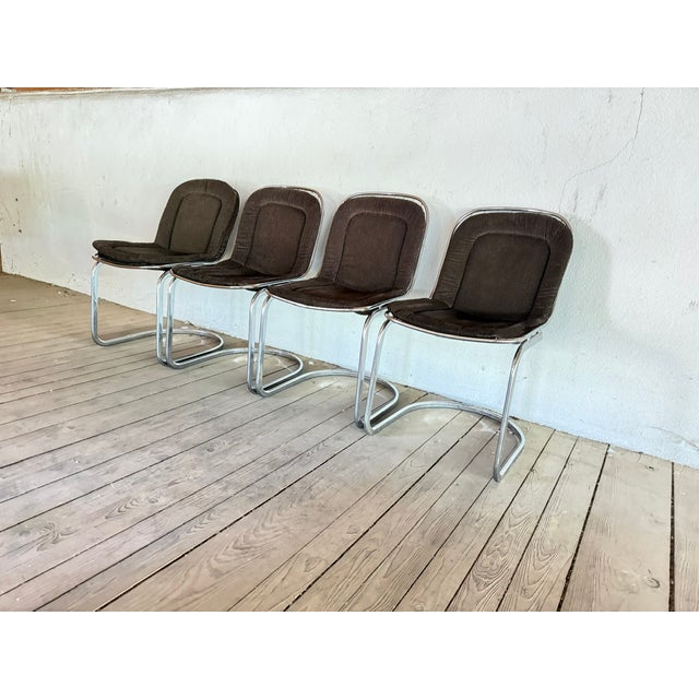 Vintage Dining Room Chairs attributed to Gastone Rinaldi, Italy, 1970s, Set of 4 For Sale - Image 14 of 18