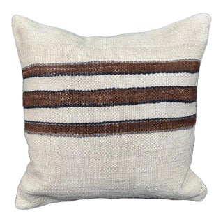 Turkish Hemp Pillow Cushion Natural Beige Brown Pillow Cushion Cover 20"x20" For Sale