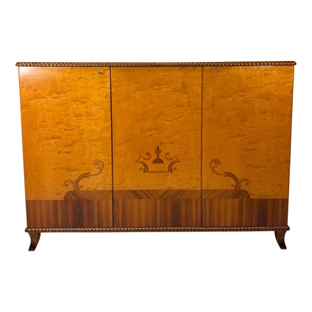 1930's Swedish Grace Art Deco Cabinet For Sale