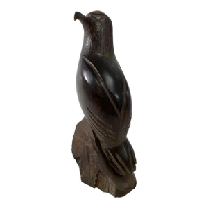 Carved Wood Falcon Sculpture 1960s