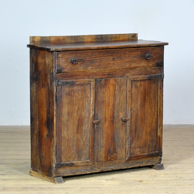 Rustic Antique Rustic Pine Cabinet, 1820 For Sale - Image 3 of 14