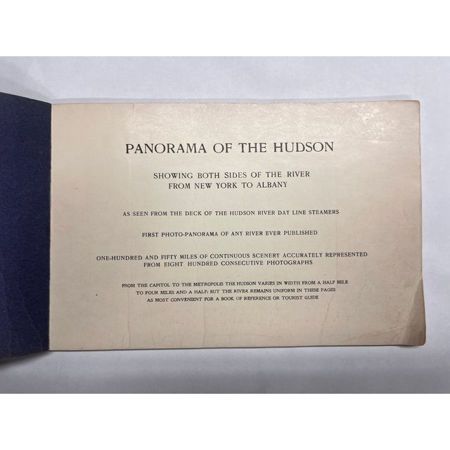 Fantastic antique 1906 softcover book, Panorama of the Hudson, Hendrick Hudson Souvenir Book, showing both sides of the...