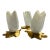 Vintage Italian Porcelain and Gold Match Holders For Sale