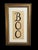 Gothic Gothic “Boo” Halloween Wall Art in Ornate Gilded Wood Frame, 28.5” For Sale - Image 3 of 9