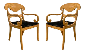 19th Century Swedish Karl Johan Chairs - a Pair
