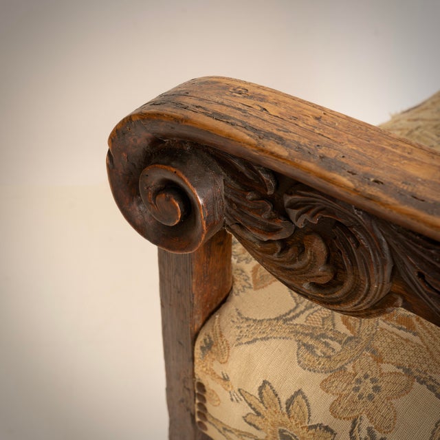 Medival French Armchair, France, 18th Century For Sale - Image 9 of 12