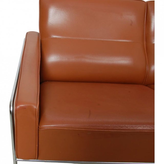 3303 Two-Seater Sofa in Cognac Leather by Arne Jacobsen, 1980s For Sale - Image 12 of 18