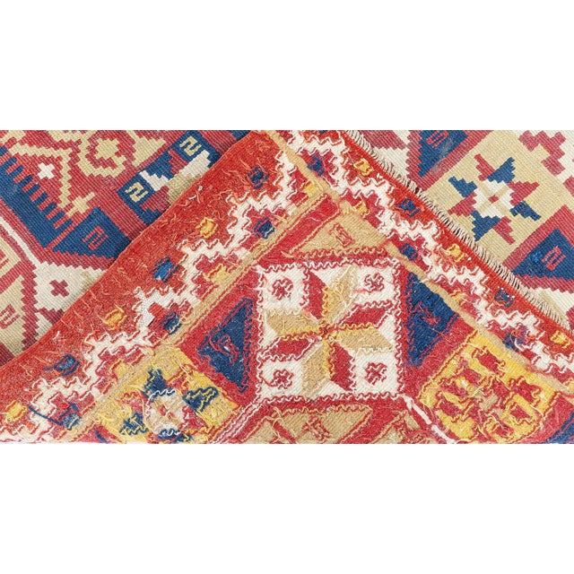 Vintage Swedish Tapestry Rug Size: 1'10" × 3'5" (55 × 104 cm) This vintage Swedish tapestry rug, woven in the mid-20th...