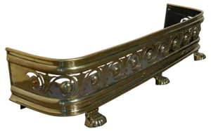 Arts & Crafts Pierced Brass Fender, 1880s