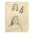 David Adickes Double Sided Early Modern Black & White Figurative Pencil Drawing Study of Doris, Mid 20th Century For Sale