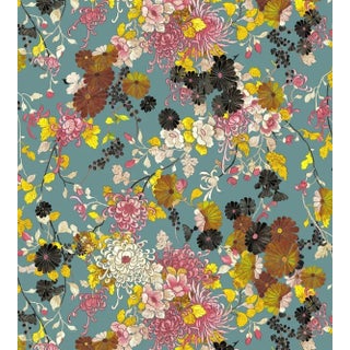 Sample - Jean Paul Gaultier for The House of Scalamandré Yokata Wallcovering, Bleu For Sale