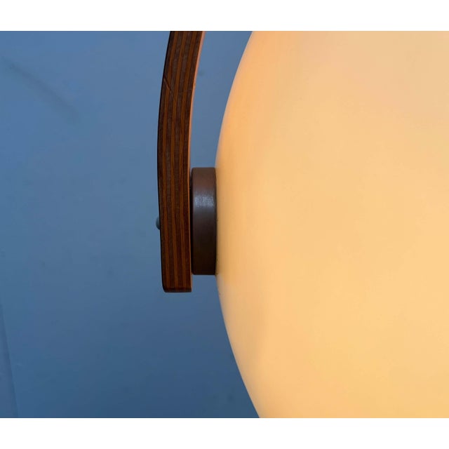 1960s Mid-Century Modern Swiss Space Age Plastic and Plywood Pendant Lamp from Temde, 1960s For Sale - Image 5 of 18