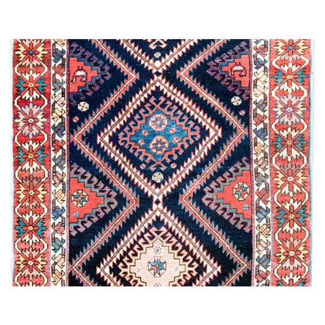 Navy Blue Early 20th Century Persian Bakhtiari Rug For Sale - Image 8 of 16