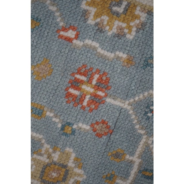 Blue 1990s. 2’x8’ Turkish Design Oriental Runner Rug For Sale - Image 8 of 9