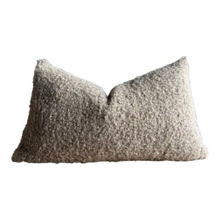 Bloom Home Collection Mohair Wooly Lumbar Pillow 12" X 20" For Sale