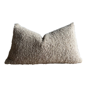 Bloom Home Collection Mohair Wooly Lumbar Pillow 12" X 20"
