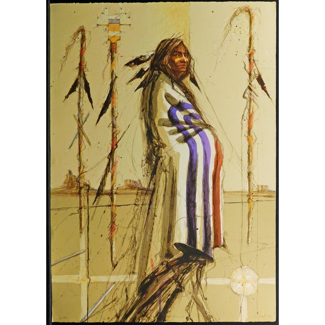 "Ceremonial" Original Limited Edition Lithograph by Larry Fodor Hand signed, numbered & titled by the artist Paper Size:...