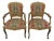 French Carved Large Painted Antique Gold Tall Side Chairs a Pair 6028 For Sale