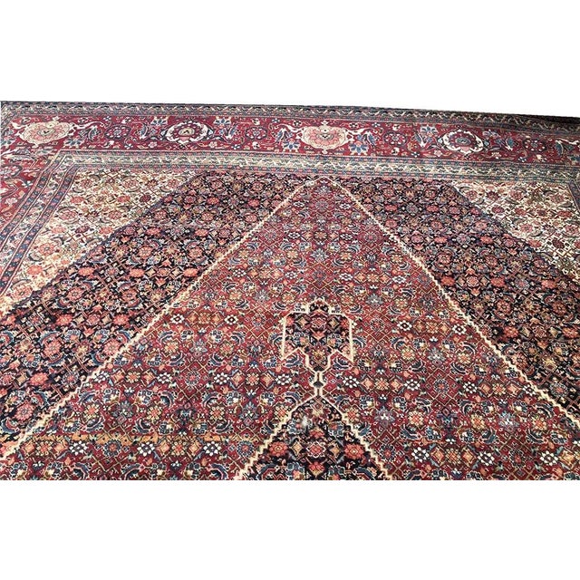 Textile 1900 - 1909 Antique Contemporary Mansion Size 11' X 20' Persian Haji Jalili Style Tabriz Rug For Sale - Image 7 of 11