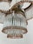 Art Deco 4-Light Chandelier in Brass and Glass, 1940s For Sale - Image 6 of 8