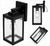A sleek Quoizel outdoor wall lantern with clean lines, a rectangular black frame, and clear glass panels. The minimalist...