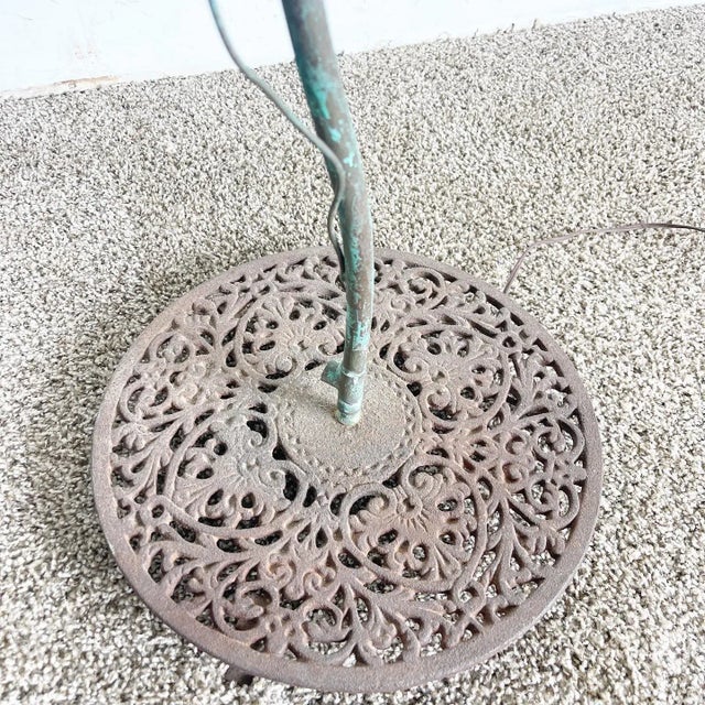 Iron Sculpted Vine and Cone Floor Lamp For Sale - Image 9 of 11