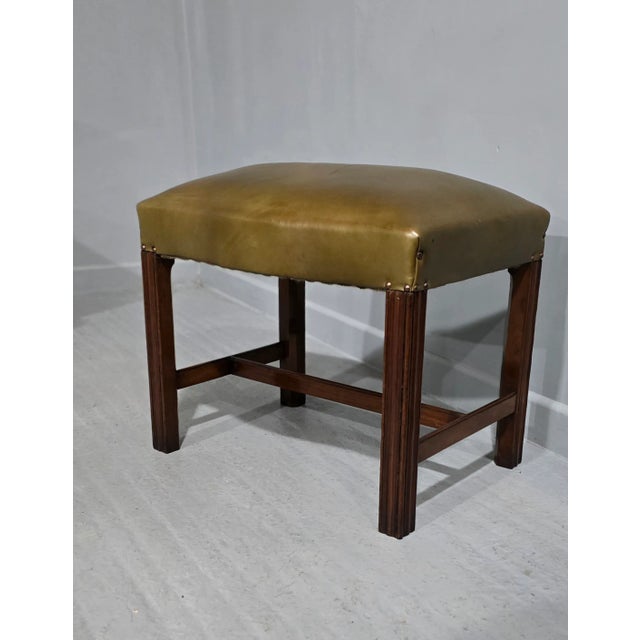 Georgian Leather Stool, 1790 For Sale - Image 4 of 7