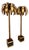 Monumental Pair of Maison Jansen Gilt Metal Palm Tree Floor Lamps For Sale