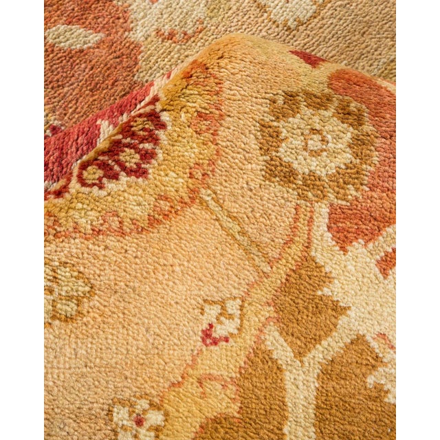 Textile Vintage Traditional Hand Knotted Wool Area Rug, Sand - 6'1" X 8'10" For Sale - Image 7 of 9