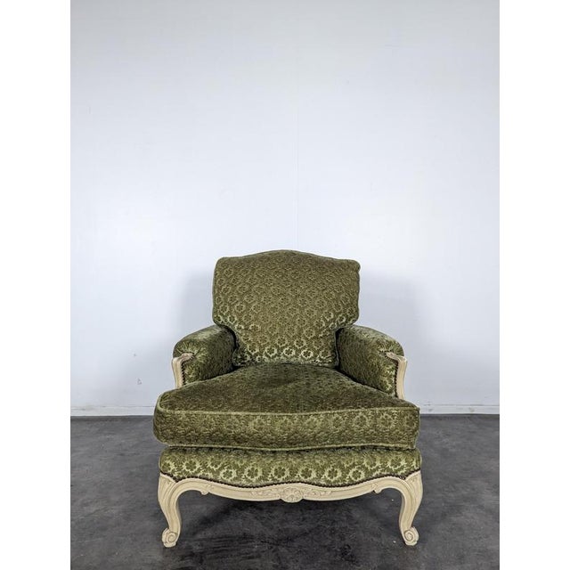 Louis XV Style Lounge Chair in Green, in Very Good conditions.