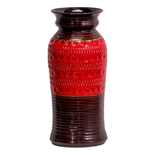 Large West German 76 40 Fat Lava Vase by Bay Keramik, 1975 For Sale