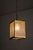 Hollywood Regency Mid-Century Brass Box Pendant with Textured Ice Glass, 1960s For Sale - Image 3 of 11