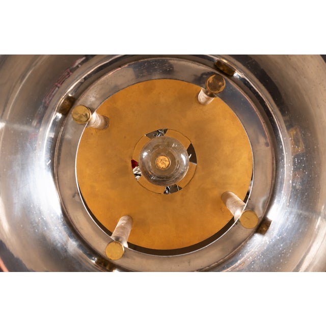 Metal C. 1920 Art Deco Ceiling Light Fixture For Sale - Image 7 of 9
