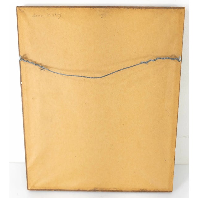 19th Century Americana Folk Art Watercolor and Pencil Drawing of an Old Woman For Sale In New York - Image 6 of 8