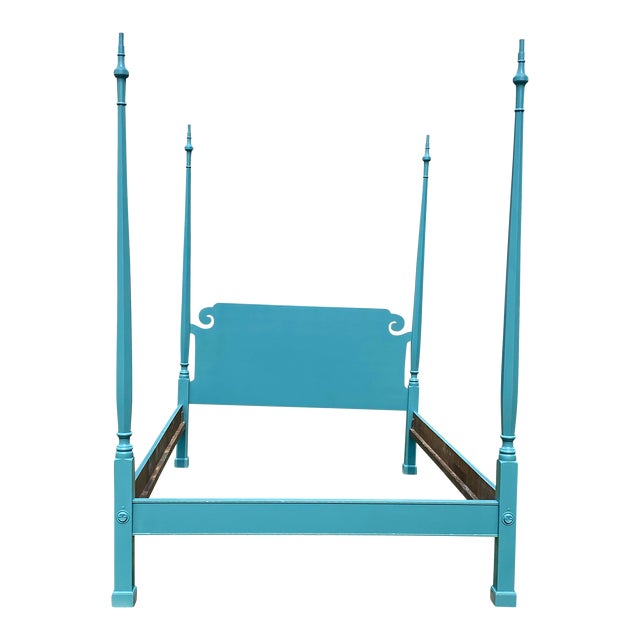 Newly Painted Vintage Solid Mahogany Colonial High Post Bed Chairish