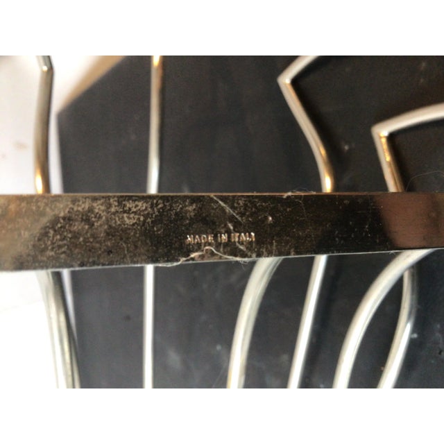 1960s, Maison Jansen Style Italian Chrome Swan Magazine Rack For Sale - Image 9 of 10