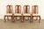 An outstanding set of four Queen Anne or Georgian style dining chairs By Henkel Harris USA, Circa 1970s Solid cherry wood...